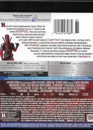 Deadpool (4K Ultra HD/Blu-ray)