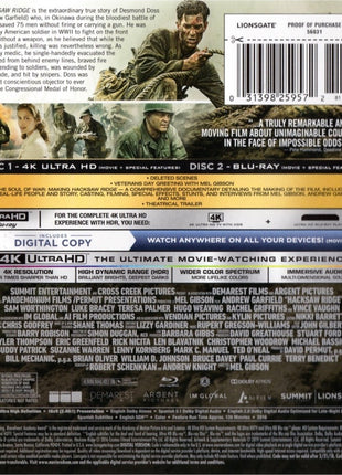Hacksaw Ridge (4K Ultra HD/Blu-ray)
