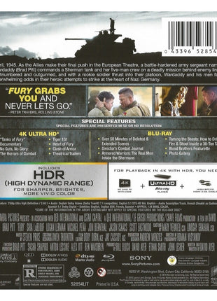 Fury (2014)(4K Ultra HD/Blu-ray)