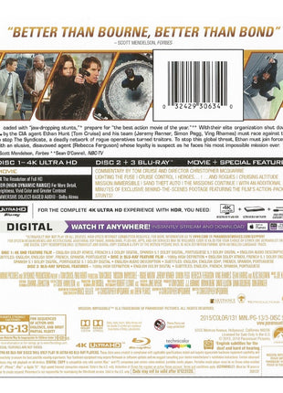 Mission: Impossible - Rogue Nation (4K Ultra HD/Blu-ray)