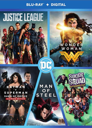 DC 5-Film Collection (Blu-ray): Man Of Steel / Batman v Superman: Dawn Of Justice / Suicide Squad / Wonder Woman / Justice League