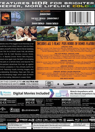 Jurassic World: 5-Movie Collection: Limited Edition (4K Ultra HD)(SteelBook): Jurassic Park / The Lost World: Jurassic Park / Jurassic Park III / Jurassic World / Fallen Kingdom