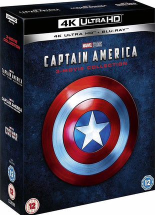 Captain America: 3-Movie Collection (4K Ultra HD-UK/Blu-ray-UK): Captain America: The First Avenger / Captain America: The Winter Soldier / Captain America: Civil War