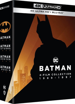 Batman 4-Film Collection 1989-1997 (4K Ultra HD/Blu-ray): Batman / Batman Returns / Batman Forever / Batman And Robin