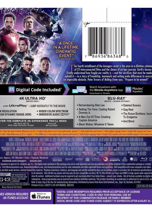 Avengers: Endgame (4K Ultra HD/Blu-ray)