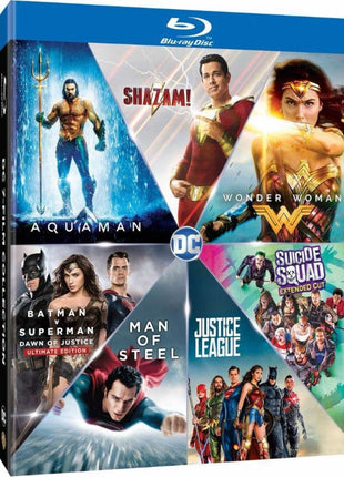 DC 7-Film Collection (Blu-ray): Man Of Steel / Batman v Superman: Dawn Of Justice / Suicide Squad / Wonder Woman / Justice League / Aquaman / Shazam!