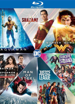 DC 7-Film Collection (Blu-ray): Man Of Steel / Batman v Superman: Dawn Of Justice / Suicide Squad / Wonder Woman / Justice League / Aquaman / Shazam!