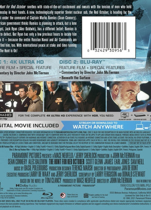 Hunt For Red October (4K Ultra HD/Blu-ray)