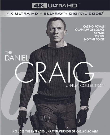 007: The Daniel Craig 5-Film Collection (4K Ultra HD/Blu-ray): Casino Royale / Quantum Of Solace / Skyfall / Spectre / No Time To Die