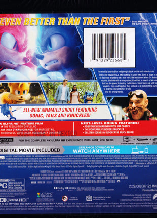 Sonic The Hedgehog 2 (4K Ultra HD)