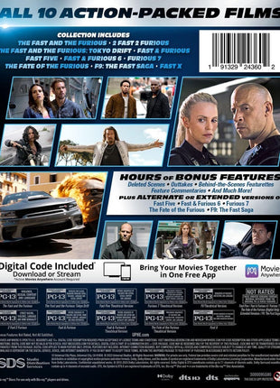 Fast & Furious: 10-Movie Collection (Blu-ray)