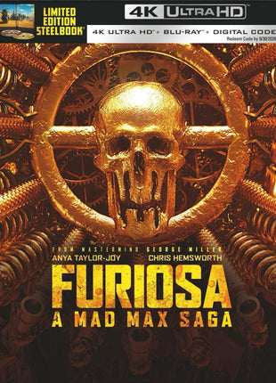Furiosa: A Mad Max Saga: Limited Edition (4K Ultra HD/Blu-ray)(SteelBook: Goldskull)