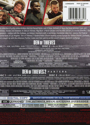 Den Of Thieves Collection: Limited Edition (4K Ultra HD/Blu-ray)(SteelBook): Den Of Thieves / Den Of Thieves 2: Pantera