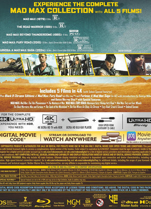 Mad Max 5-Film Collection (4K Ultra HD)