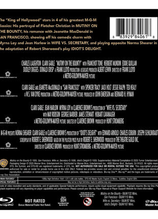 Clark Gable 4-Film Collection: Warner Archive Collection (Blu-ray): Mutiny On The Bounty (1935) / San Francisco / Wife Versus Secretary / Idiot's Delight
