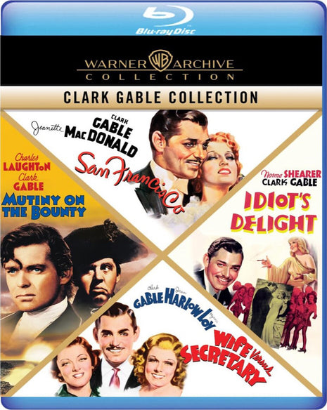 Clark Gable 4-Film Collection: Warner Archive Collection (Blu-ray): Mutiny On The Bounty (1935) / San Francisco / Wife Versus Secretary / Idiot's Delight