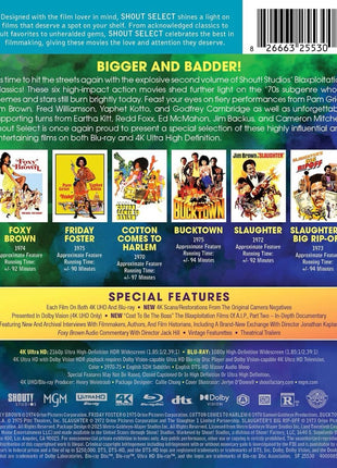 Blaxploitation Classics Vol.2 (4K Ultra HD/Blu-ray): Foxy Brown / Friday Foster / Cotton Comes To Harlem / Bucktown / Slaughter / Slaughter's Big Rip-Off