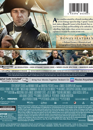 Master And Commander: The Far Side Of The World: Limited Edition (4K Ultra HD/Blu-ray)(SteelBook)