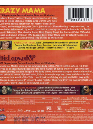 Crazy Mama / The Lady In Red (Blu-ray)