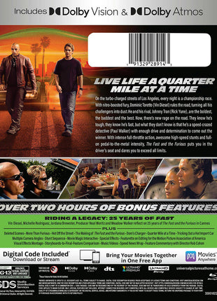 Fast And The Furious: 25th Anniversary Edition (4K Ultra HD/Blu-ray)