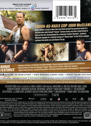 Die Hard 3: With A Vengeance: Limited Edition (4K Ultra HD/Blu-ray)(SteelBook)