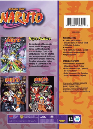 Naruto Triple Feature (Blu-ray): Naruto: The Movie: Ninja Clash In The Land Of Snow / Legend Of The Stone Gelel / Guardians Of The Crescent Moon Kingdom