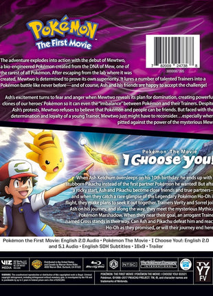Pokemon: The First Movie / Pokemon The Movie: I Choose You! (Blu-ray)