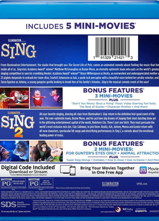 Sing: 2-Movie Pack (Blu-ray): Sing / Sing 2