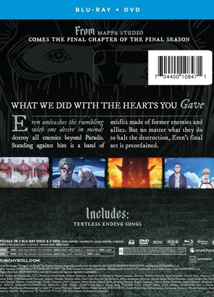 Attack On Titan: Final Season: The Final Chapters (Blu-ray/DVD)