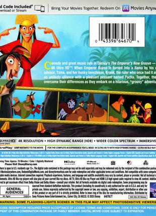 Emperor's New Groove (4K Ultra HD/Blu-ray)