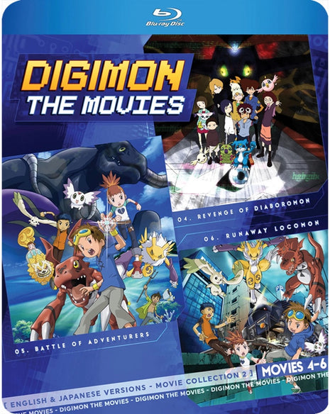 Digimon: The Movies 4-6  (Blu-ray): Revenge Of Diaboromon / Battle Of Adventurers / Runaway Locomon
