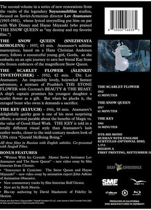 Treasures Of Soviet Animation Vol. 2 (Blu-ray): Lev Atamanov's The Snow Queen, The Scarlet Flower & The Key