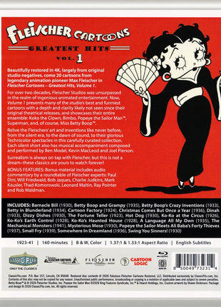 Fleischer Cartoons: Greatest Hits, Volume 1 (Blu-ray)