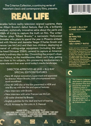 Real Life: Criterion Collection (4K Ultra HD/Blu-ray)