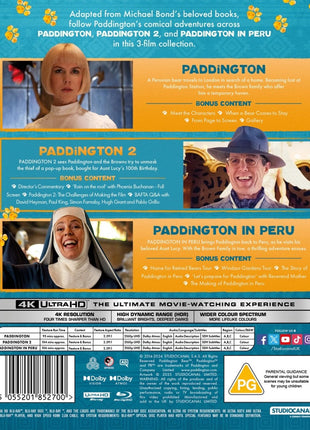 Paddington: 3-Film Collection (4K Ultra HD-UK): Paddington / Paddington 2 / Paddington In Peru