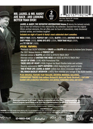 Laurel & Hardy: The Definitive Restorations Volume 2: Collector's Set (Blu-ray)