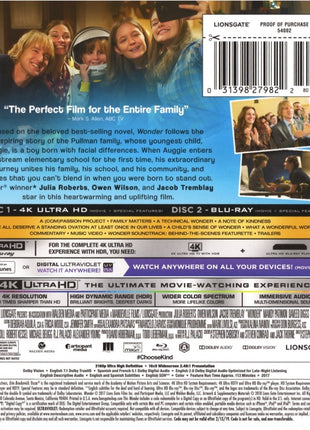 Wonder (4K Ultra HD/Blu-ray)
