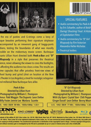 Peek-A-Boo / "B" Girl Rhapsody: Forbidden Fruit: The Golden Age Of The Exploitation Picture Volume 12 (Blu-ray)