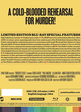 Orders To Kill: Indicator Series: Limited Edition (Blu-ray)
