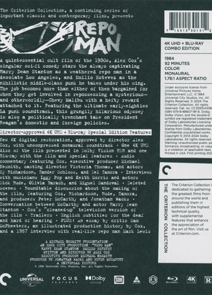 Repo Man: Criterion Collection (4K Ultra HD/Blu-ray)