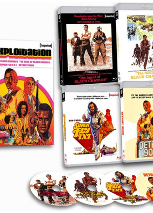 Blaxploitation (Blu-ray-AU): The Legend Of Black Charley / The Soul Of Black Charley / Super Fly T.N.T. / Detroit 9000
