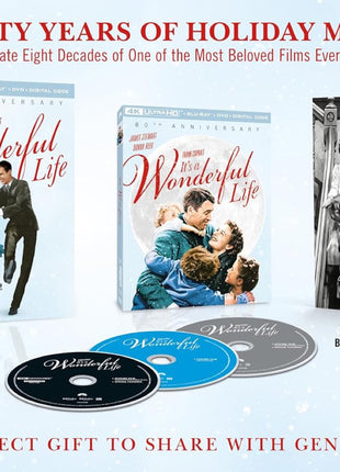 It's A Wonderful Life: 80th Anniversary Edition Giftset (4K Ultra HD/Blu-ray/DVD)