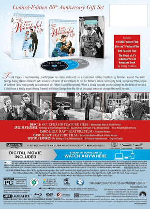It's A Wonderful Life: 80th Anniversary Edition Giftset (4K Ultra HD/Blu-ray/DVD)