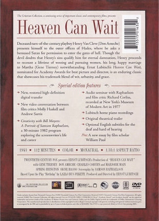 Heaven Can Wait: Criterion Collection