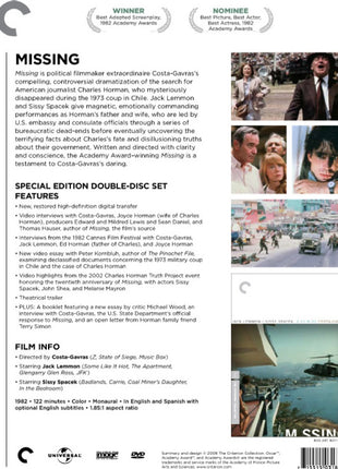Missing (1982): Criterion Collection