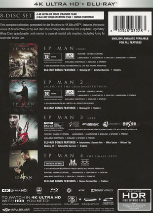 IP Man: The Complete Collection (4K Ultra HD/Blu-ray): IP Man / IP Man 2 / IP Man 3 / Ip Man 4: The Finale