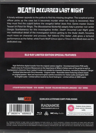 Death Occurred Last Night: Limited Edition (Blu-ray-UK)