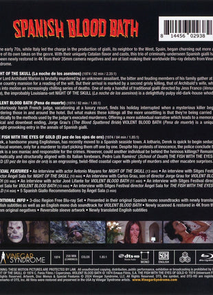 Spanish Blood Bath (Blu-ray): Night Of The Skull / Violent Blood Bath / The Fish With The Eyes Of Gold