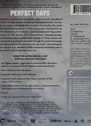 Perfect Days: Criterion Collection (Blu-ray)