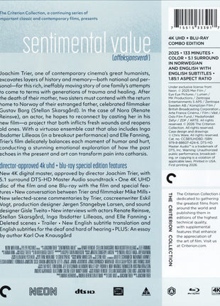 Sentimental Value: Criterion Collection (4K Ultra HD/Blu-ray)